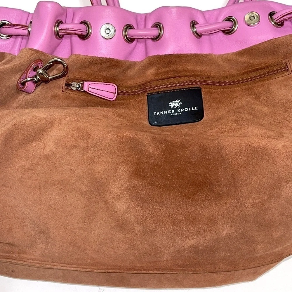 Tanner Krolle Pink Leather Tote Bag